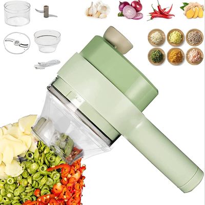 ABSPPPCステンレス鋼 キッチンチョッパー ヨーロッパ ポータブル 4 in 1 野菜カットセット
