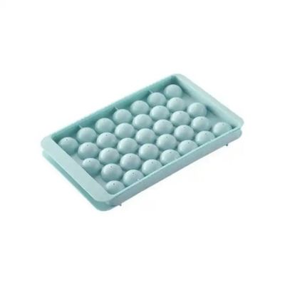 PP 33 洞窟 丸いボール アイスキューブ トレイ 球 プラスチック アイスボール メーカー 蓋付き 模具