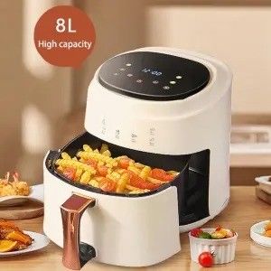 8L 1400W スマートタッチスクリーン オーダーメイド オイルフリー 電動ディープフライヤー ホットエアフライヤー 適