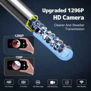 1296Pオトスコップ 耳清浄器 カメラとライト付きの家庭用掃除用耳垢除去キット