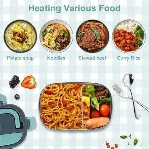 1.5L 容量 ステンレス鋼 電動食品 暖房 ランチボックス 移動中の食事のために