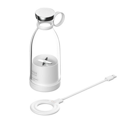 ポータブル 充電可能な USB ブレンダー ジューサー 350ml 4刃 旅行用ピンク ミニ電気