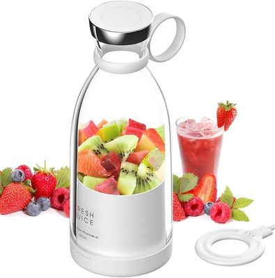 NO アプリ制御 ミニジューサーカップ シェイクとスムージーのプラスチックUSBポータブルブレンダー