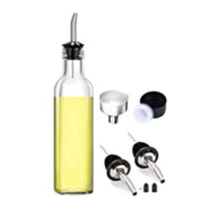 ガラスダークグリーンキッチンオイルボトル ステンレス鋼のスプートフニール 500ml 2pcs