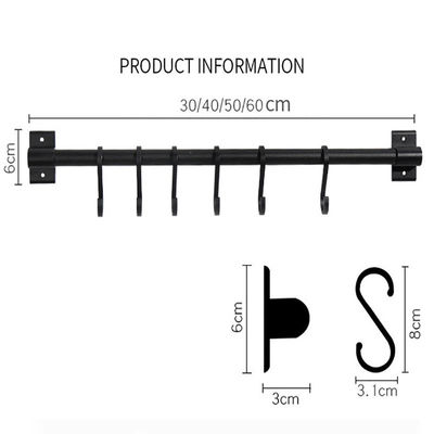新品 ハック 30cm メタルストッド 不孔製 調味料 収納 キッチン用具 吊り