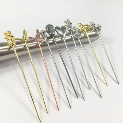304 ステンレス ステンレス コクテル ピン スワイズ スティック 再利用可能な 小型パドル パーソナル ピン