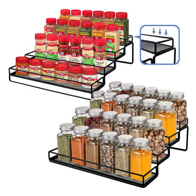 食品 鉄 焼 漆 香辛料 ラック オーガナイザー キャビネット 4 階 ステップ 棚 保持器