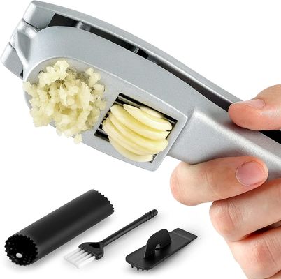 無料サンプル 2 in 1 マニュアル ガーリックプレス 粉砕機 キッチン ガーリック切片機 ポータブル ガーリック粉砕機 マッシャー メーカー 野菜ツール