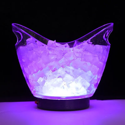 氷のバケツ トングタイプ ハンドルとLED照明付きの大きなプラスチックビール容器
