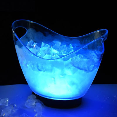 氷のバケツ トングタイプ ハンドルとLED照明付きの大きなプラスチックビール容器