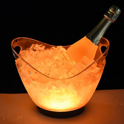 氷のバケツ トングタイプ ハンドルとLED照明付きの大きなプラスチックビール容器