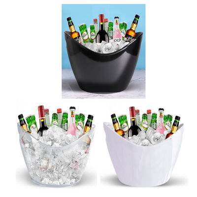 8L LED アクリルプラスチック アイスバケツ パーティバーバケツ トングタイプ