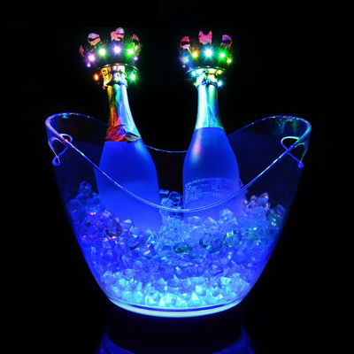 パーティークラブ ホテル アクリル プラスチック 飲み物 コンテナ カスタム ロゴ LED アクリル アイス バケツ