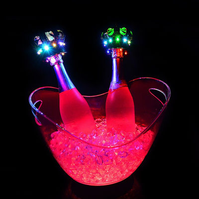 パーティークラブ ホテル アクリル プラスチック 飲み物 コンテナ カスタム ロゴ LED アクリル アイス バケツ