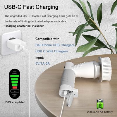 多機能ハンドフリー 9 in 1 電動洗濯クリーニングブラシ USB充電