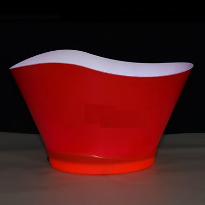 オーダーメイドロゴ 氷のバケツ 12L 照明パーティー 透明 ビール シャンパン LED ワインボトル クーラー