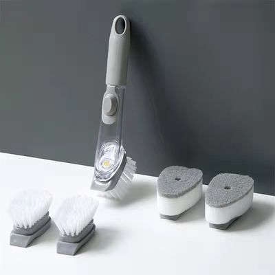 3 交換可能な洗浄ヘッド 石けん 配給スポンジ PP TPR ブラシ 食器洗浄ブラシ