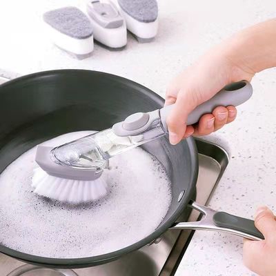 3 交換可能な洗浄ヘッド 石けん 配給スポンジ PP TPR ブラシ 食器洗浄ブラシ