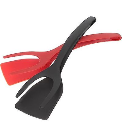 2 in 1 スパチュラ トング 調理用道具 黒い卵 フリップ トング パンケーキ 魚 フランス トースト