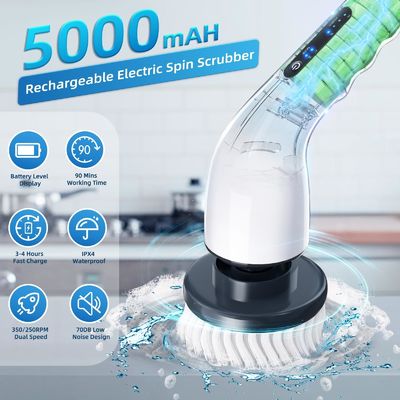 9 交換可能なブラシヘッド 調整可能な取り外すハンドル付きの電気スピンスクルーバー