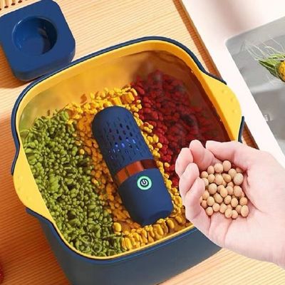 ワイヤレス バッテリー内蔵 カプセル形 小型家庭用 食品クリーナー 濃い青色