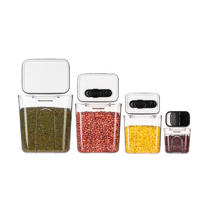 立体型 キッチン PET プラスチック 食品保管容器 透明 防空 4pcセット