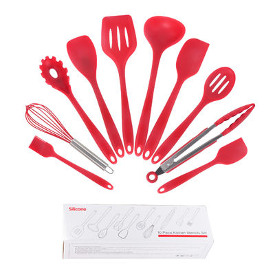 グリーンシリコン 高い温度で調理するサポート ノンスティック 10 PC キッチン用具セット