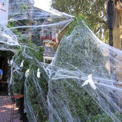 ポリエステル スパイダー ウェブ 綿糸 ハロウィーン パーティの道具のための鬼屋の装飾