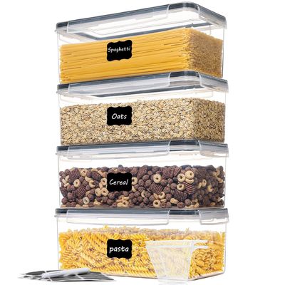 OEM/ODM受容 ヌードル用の3.2LBPAフリープラスチック容器 穀物収納 4パックセット