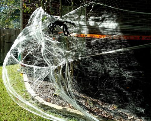 オーダーメイド ストレッチなハロウィーン スパイダーウェブ 幽霊家のための恐ろしいシーン道具