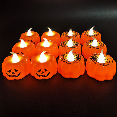 ハロウィーンの飾り付け LED うどんキャンドルホルダー ナイトライト キャンドルスタイルのランプオーナメント 8*12cm