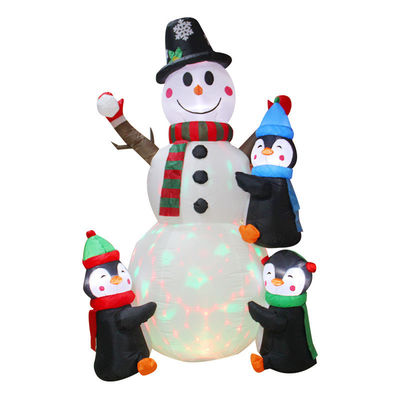 屋外 クリスマスライト サンタスリーグアーチとスノーマン ジンジャーブレード 木の充気器