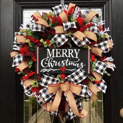 プルーシュ 布 プラスチック クリスマス パインコーン 冠 屋外 クリスマス 飾り付け