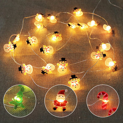サンタクロースの杖 雪花 エルク靴下 童話のクリスマス飾り付けのためのLEDストリングライト