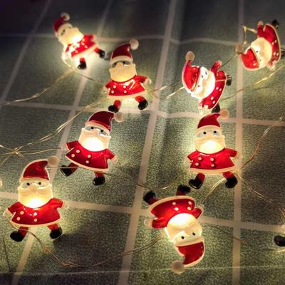 サンタクロースの杖 雪花 エルク靴下 童話のクリスマス飾り付けのためのLEDストリングライト