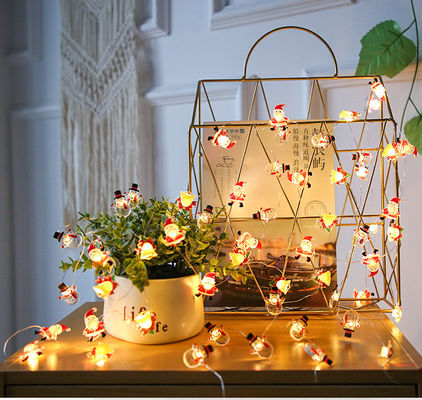 サンタクロースの杖 雪花 エルク靴下 童話のクリスマス飾り付けのためのLEDストリングライト