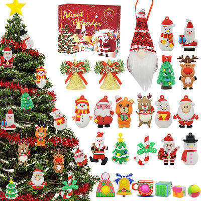 24個セット クリスマス アドベントカレンダー ブラインドボックス 漫画 フィジット スクイッシュ トイ 子供用 トイセット