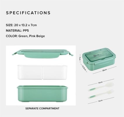 生産 スプーン/フォーク/ナイフ/チョップスティック キット BPA 無料 1400 ML PP5 子供/大人のためのランチボックス