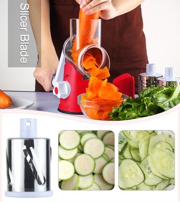 3 ドラムブレード 備蓄 ローターチーズグリッサー 手動の野菜切片機とウオールナッツ磨き機