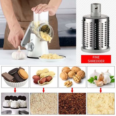 3 ドラムブレード 備蓄 ローターチーズグリッサー 手動の野菜切片機とウオールナッツ磨き機