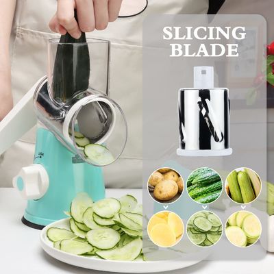 スカイ・ブルー ステンレス・スチール 多機能手動切断機 果物・野菜用道具