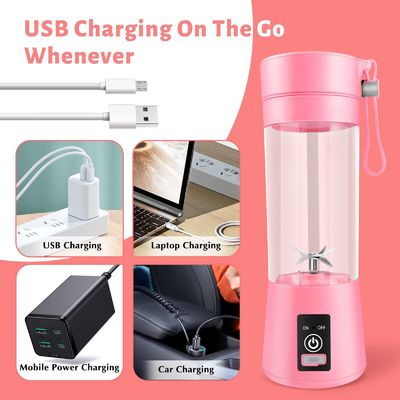 380ml 容量 ミニブレンド USB 充電式 フルーツジュース ポータブル ジューサー カップ