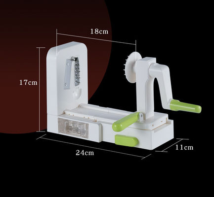 5刃の野菜スピラル切断機 ABS PS TPR 420ステンレス鋼で料理をアップグレードする