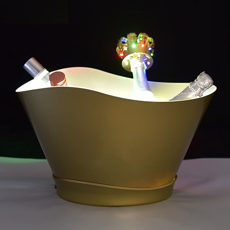 オーダーメイドロゴ 氷のバケツ 12L 照明パーティー 透明 ビール シャンパン LED ワインボトル クーラー