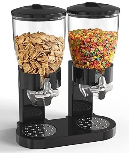 2L ダブルカップ シリアル ディスペンサー 乾燥食品 ディスペンサー