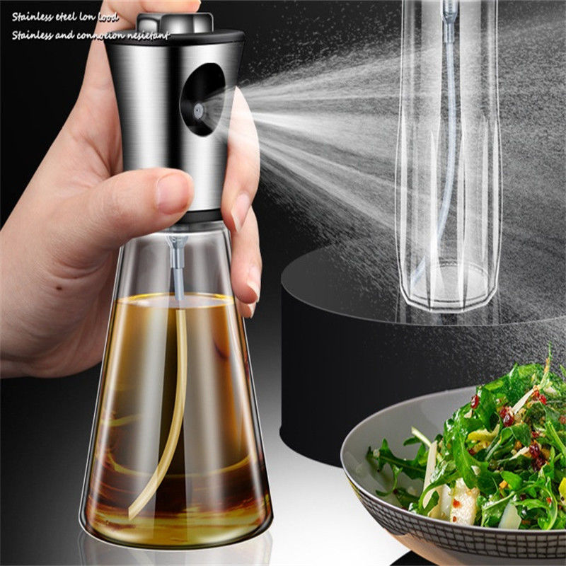 200ml ガラスのオリーブオイルスプレーヤー 調理用エサボトル サラダ BBQ キッチン用具