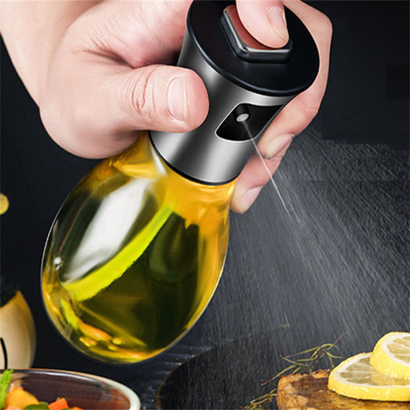 便利で耐久的なオイルボトル スプレー 165ml ガラスオイルスプレーボトル 調理サラダ BBQ